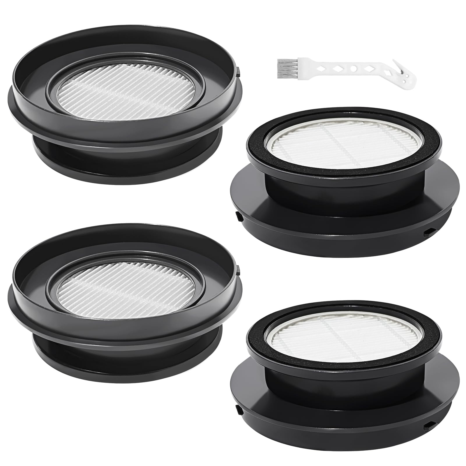 Filtr HEPA akcesoria do odkurzacza do SunSare X7A-US / V7 część zamienna, nadaje się do prania i wielokrotnego użytku, 4 sztuki filtrów zapasowych + 1 szczotka do czyszczenia