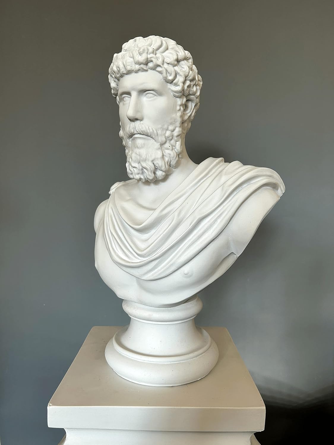 Large Markus Aurelius Bust Statue, 18 inches 45 cm, Roman Sculpture, Statue Decor