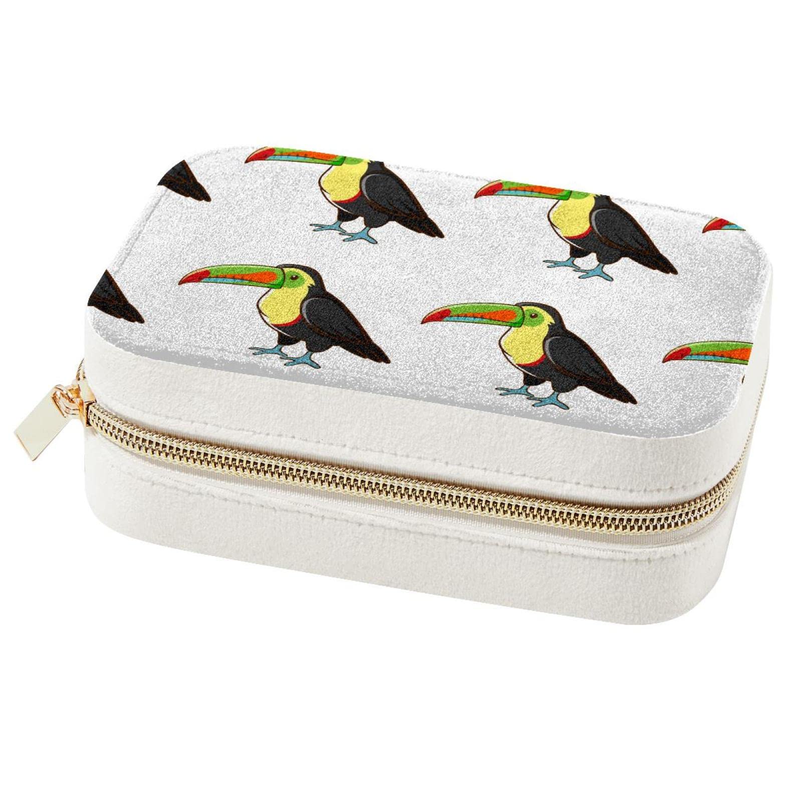 Boîte à bijoux toucan portable idéale pour vos week-ends et vacances