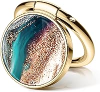 Vista 10 de GVIEWIN Soporte de anillo para teléfono celular con purpurina, soporte metálico con agarre, rotación de 360°, compatible con iPhone 17/16/15/14/Pro