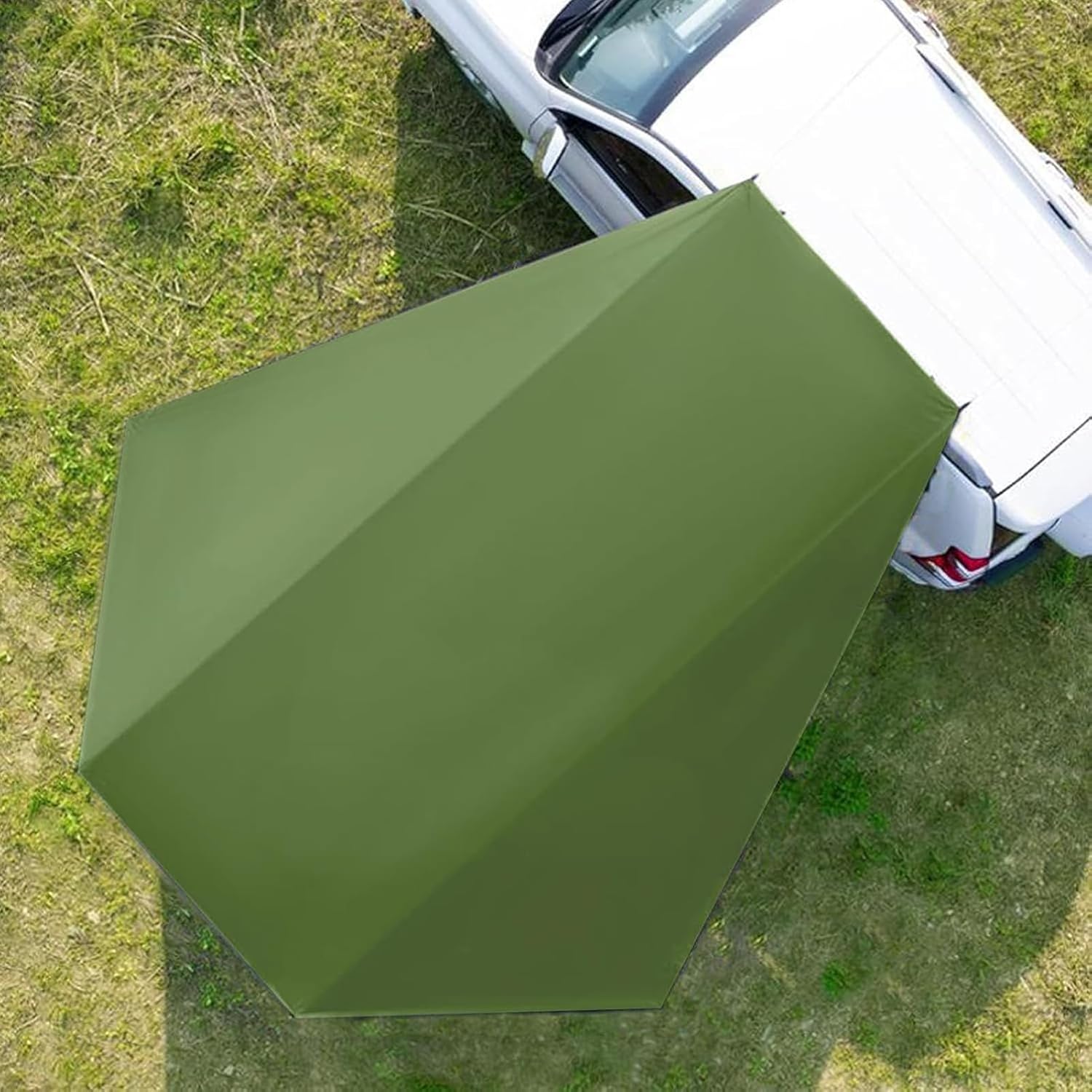 Vehicle Awning, Waterproof Side Rear Canopy Tent, Tailgate Sun Shade Shelter, Portable Silver-Coated Outdoor Tent for SUV Sedan Truck Van Bus, Quick Setup Durable Rain Sun Protection Cover