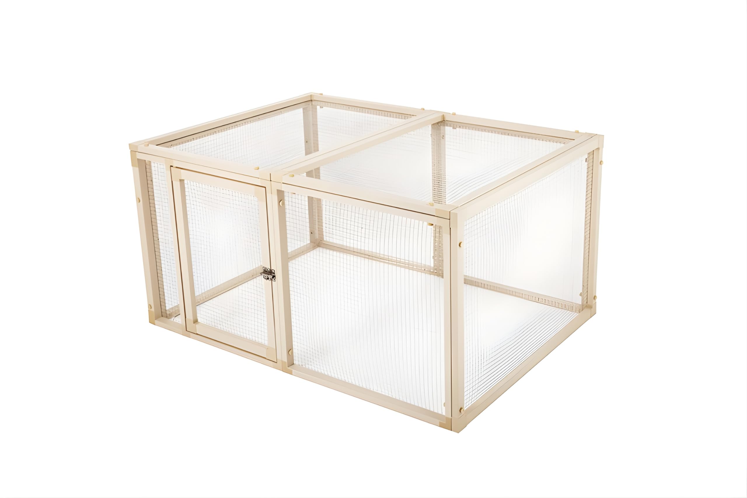 Parque de Aves para Exterior - ECOFLEX Material sostenible y Duradero. Fácil Montaje (Pequeño (87x112x62cm))