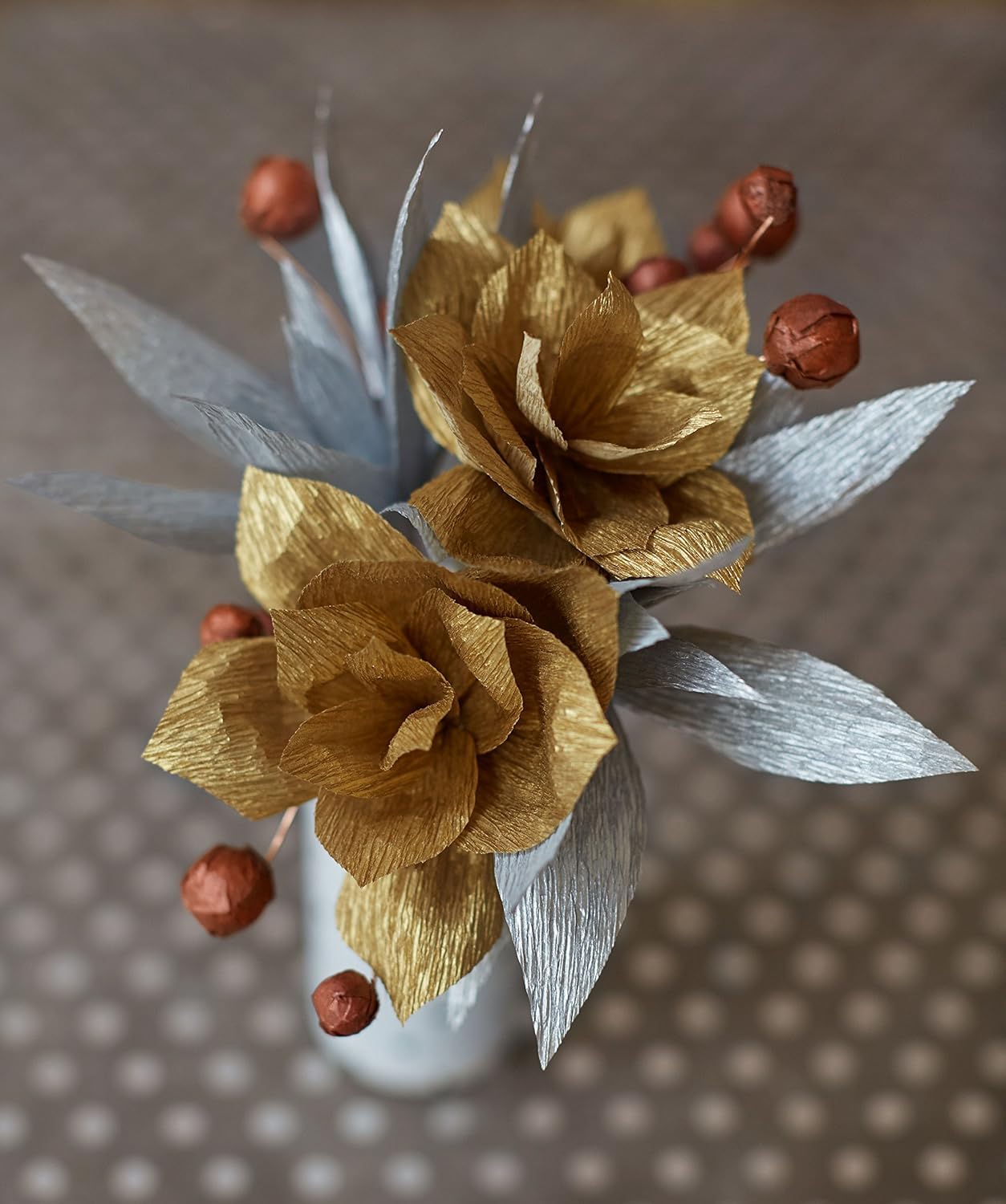 53 Arts Scrap Paper Roll - Gold & Silver, Metallic Paper Roll for Crafting, DIY Projects, Gift Wrapping & Scrapbooking 1