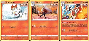 Cinderace 028 198 - Chilling Reign - Pokemon Evolution 3 Card Lot - Rare - Stage 2 Single