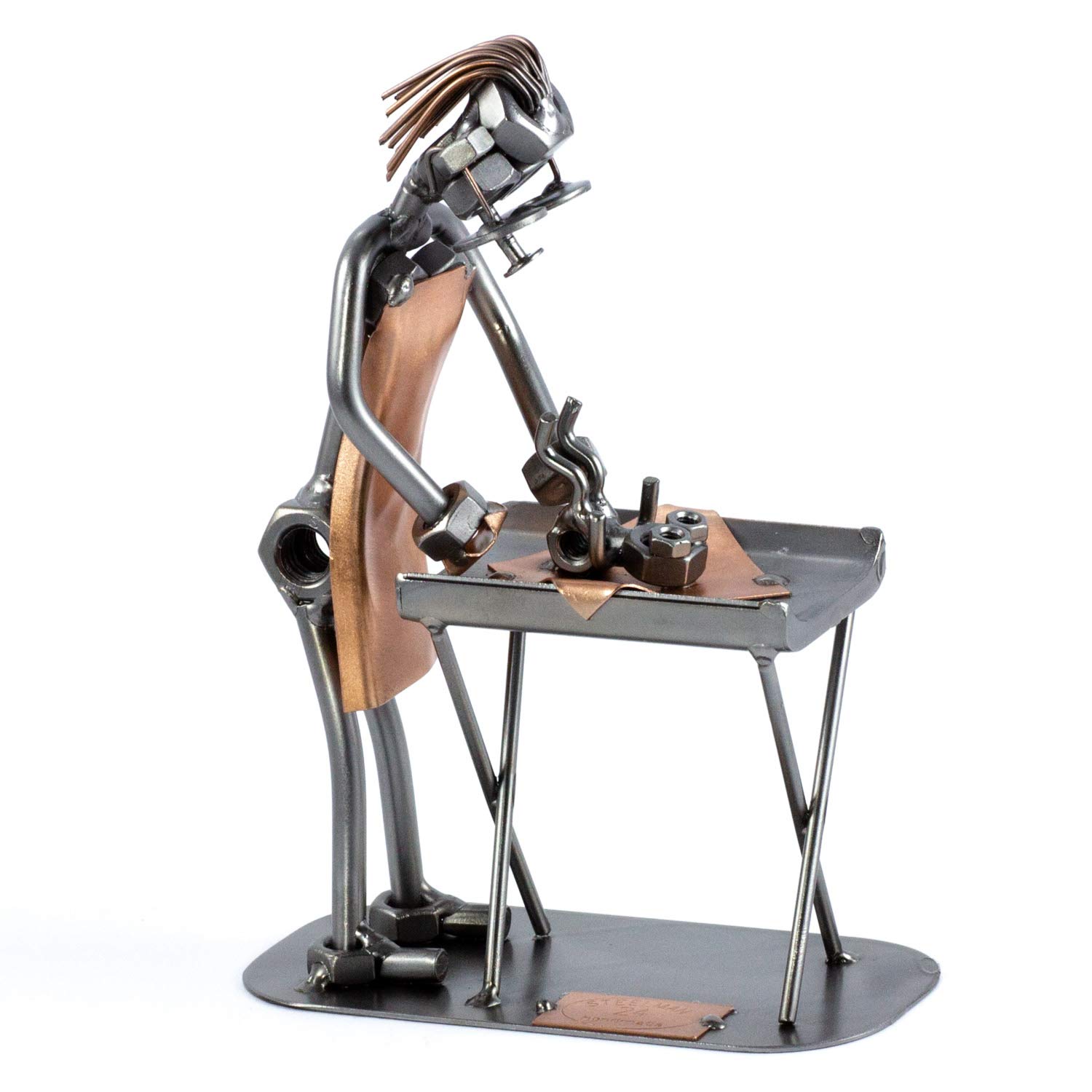 Steelman24 I Figurka ze śrubek kobieta z dzieckiem I Made in Germany I ręczna robota I pomysł na prezent I figurka stalowa I figurka metalowa I metalowy ludzik