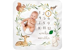 Bubzi Co Baby Monthly Milestone Blanket