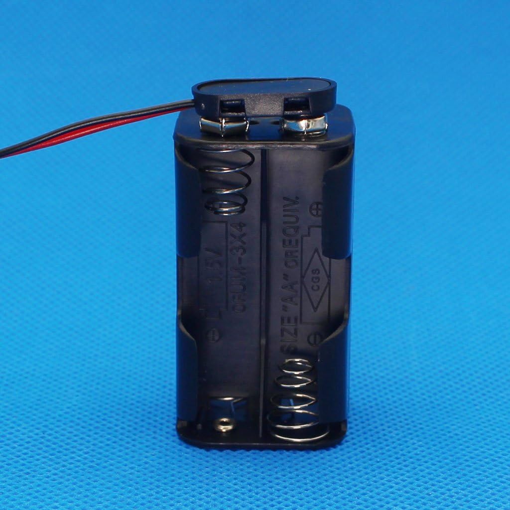 4set Thicken Battery Holder for 4 x AA with Standard Snap Connector and Hard Plastic Housing T Type Wire