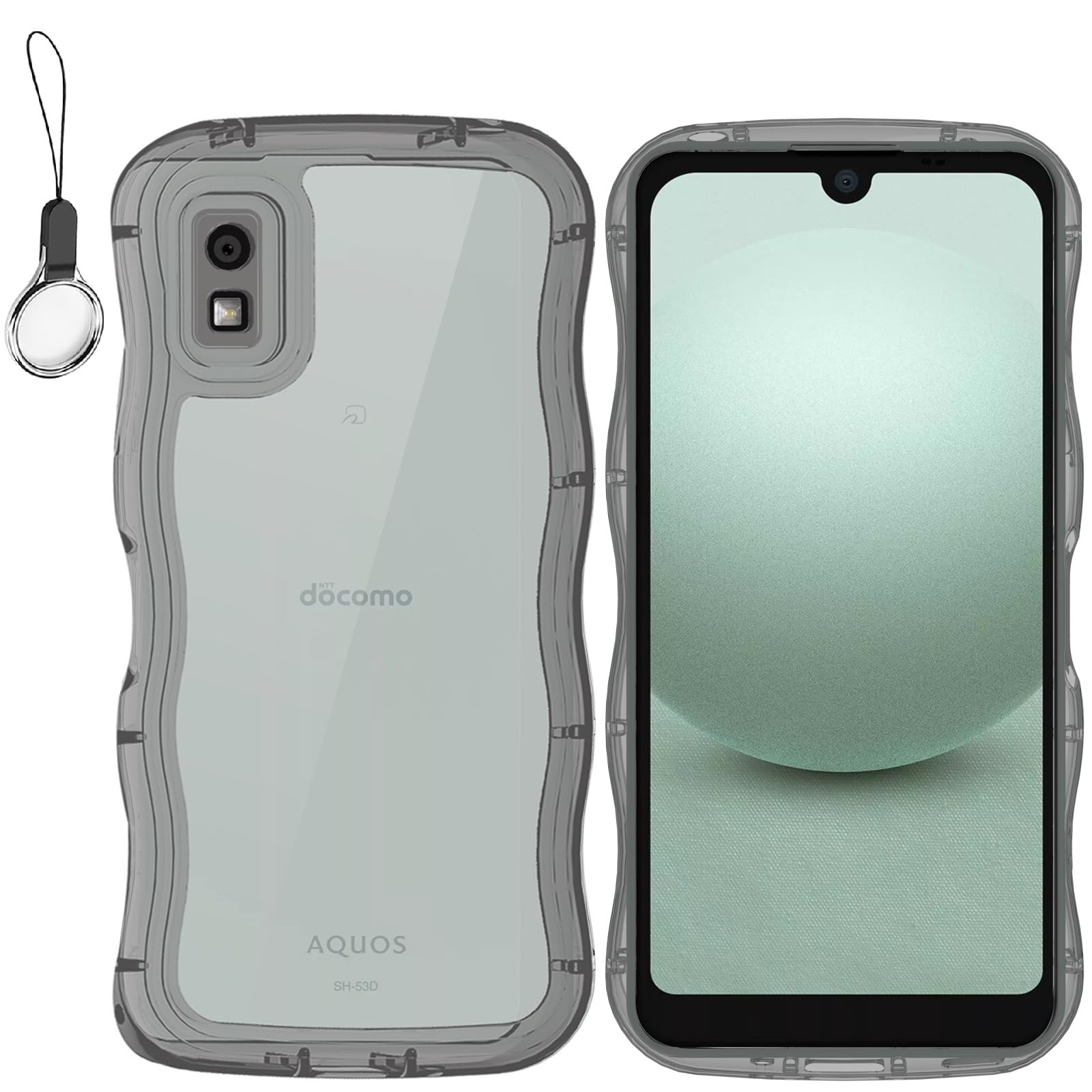 Amazon.co.jp: QAZWERT AQUOS WISH3 SH-53D ケース ウェーブ ソフト