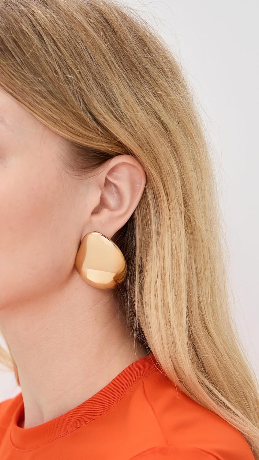 SHASHI Women's Madrid Large Stud Earrings, Gold, One Size - Image 3