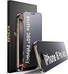 2 Pack for iPhone 17 360° Privacy Matte Screen Protector, Horizontal and Vertical All Around Anti-Spy 9H Tempered Glass Film, Anti-Glare, Smooth as Silk, Scratch Resistant