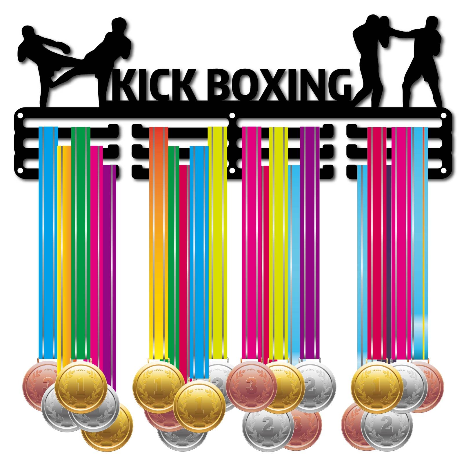 CREATCABIN Soporte Medallas Natación Sincronizada Exhibición Deportivas Colgador Pared Decoración Acero Inoxidable Premio Colgar para Hogar Almacenamiento Atleta Nadador Maratón Más 60 medalla 40x15cm — view 8