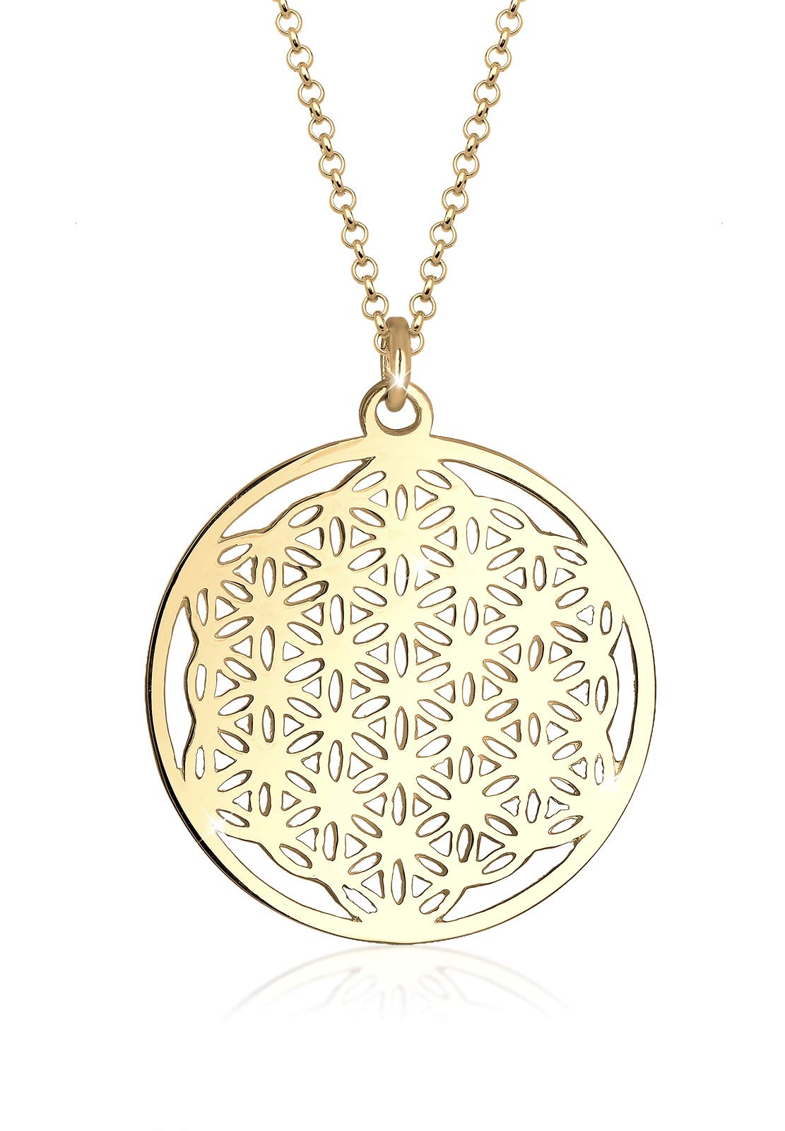 Elli Women's 925 Sterling Silver Xilion Cut Necklace Length of 75 cm
