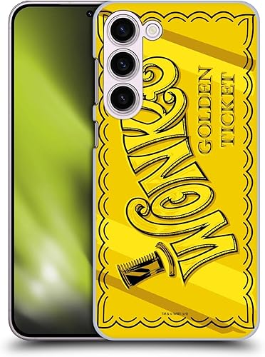 Head Case Designs Funda rígida con licencia oficial de Willy Wonka y The Chocolate Factory Golden Ticket Graphics compatible con Samsung Galaxy S23+