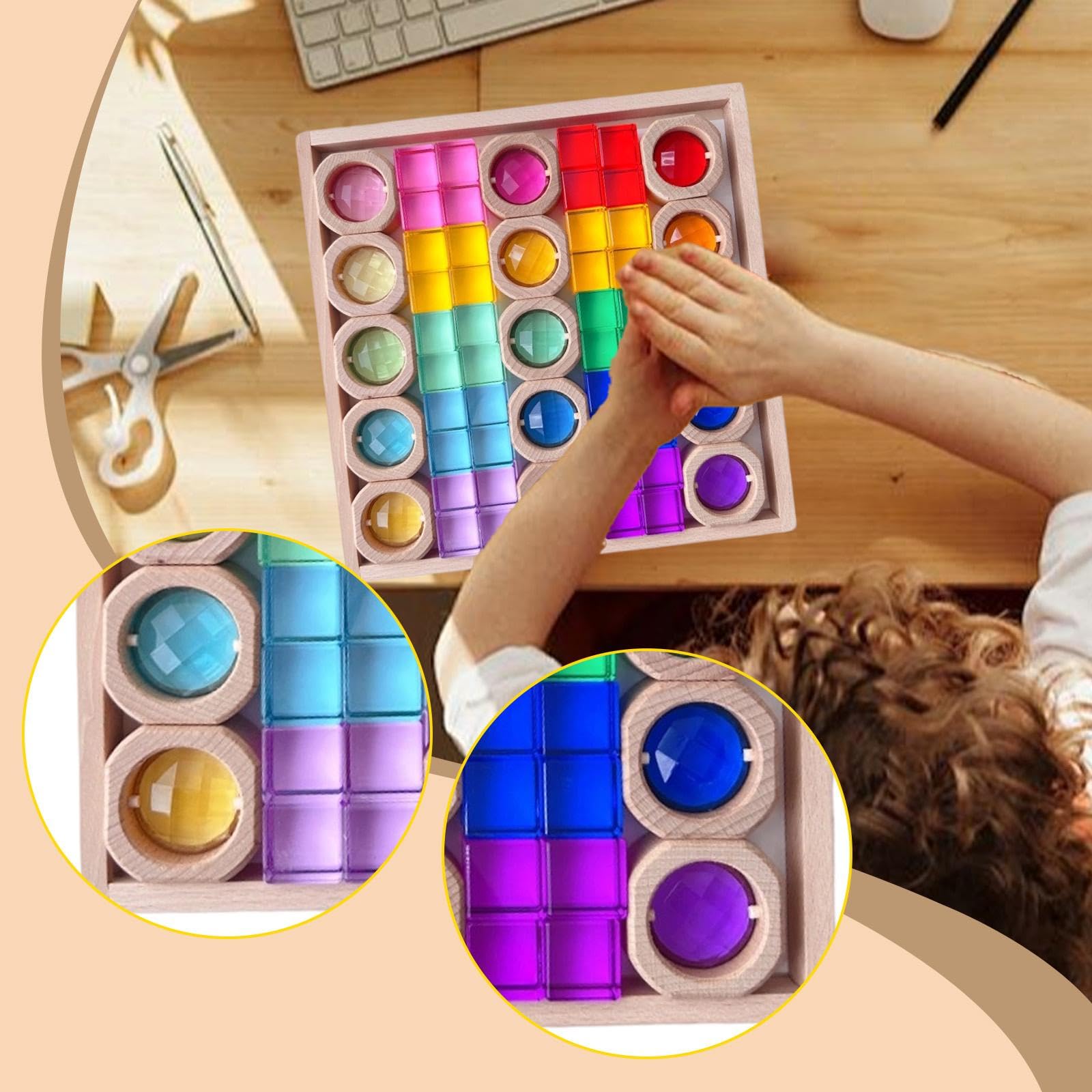 Gioco di Impilamento Blocchi Da Costruzione Giocattoli Educativi per L'apprendimento Set di Blocchi Cubici per