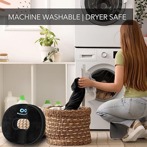 Miniatura 9 de Everlasting Comfort Almohada de dona para aliviar el dolor de coxis, cojín ergonómico de asiento, almohada para hemorroides para sentarse, cojín de