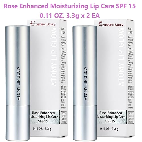 Miniatura 2 de Atomy Lip Glow 0.12 oz x 2 EA - Bálsamo hidratante para el cuidado de los labios con color rosa natural