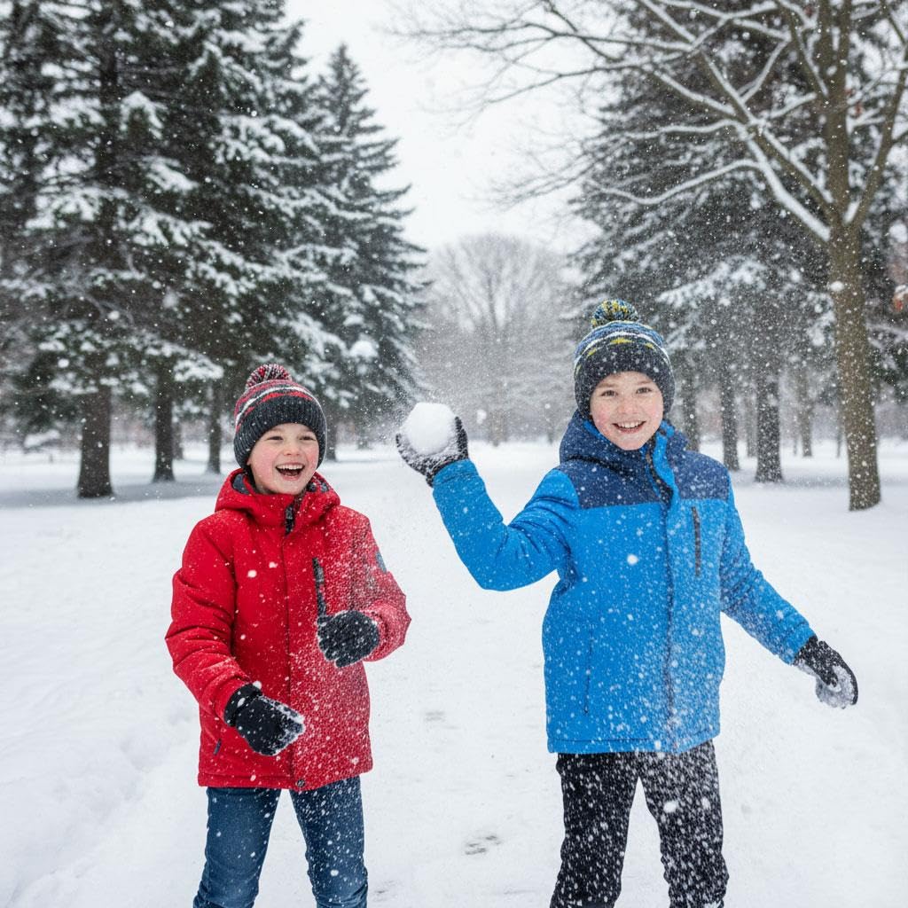 A2Z 4 Kids Niños Sombrero Paquete de 2 Nórdico Pompon Tejido Pom Pom Beanie Estilista Duradero Suave Sensación Invierno Caliente