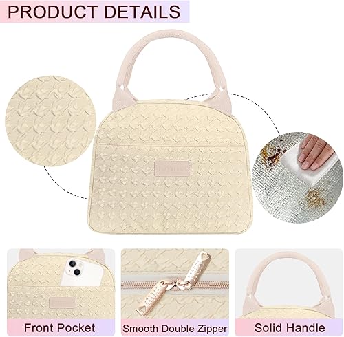 Miniatura 5 de Joymee Lonchera para mujer, bonita lonchera aislada para mujeres adultas, reutilizable, a prueba de fugas, pequeña, espaciosa, lonchera para hombres