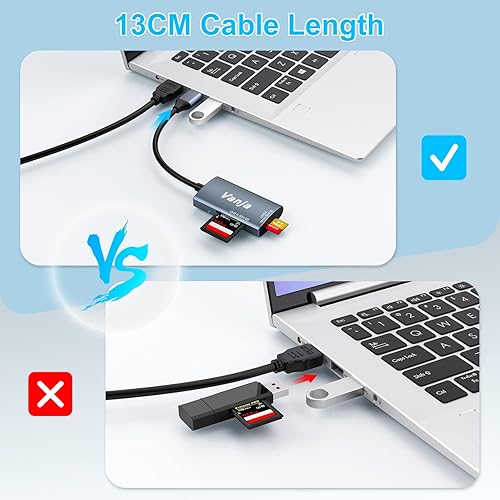 Vista 13 de Vanja Lector de tarjetas SD, adaptador de lector de tarjetas de memoria USB 3.0 de alta velocidad para SD, SDXC, SDHC, Micro SD, RS-MMC