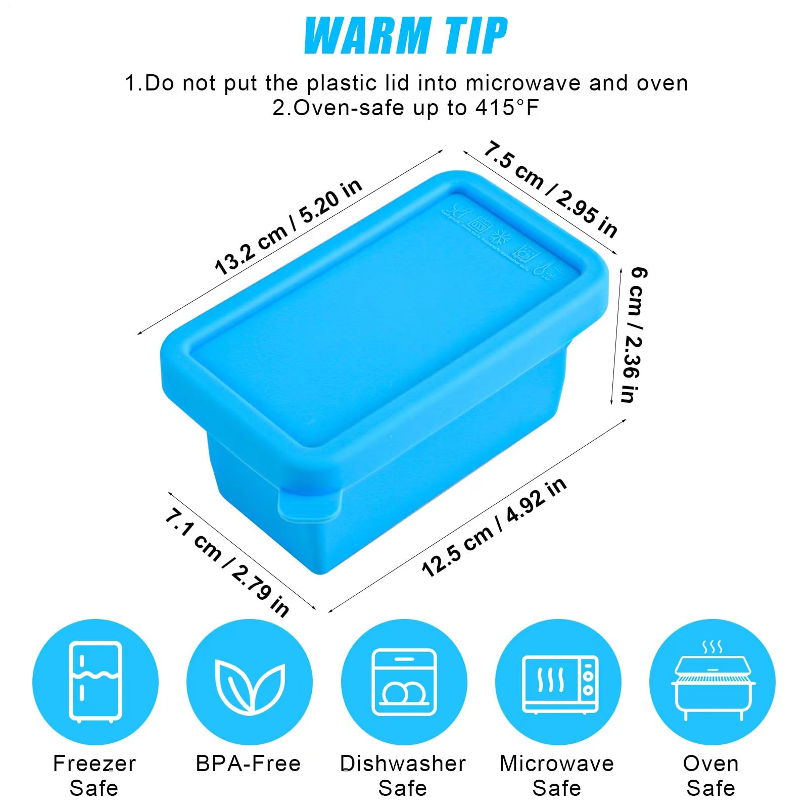 2 Stampi In Silicone Per Congelare Con Coperchio – Super Cubi Per Zuppa, Salsa, Brodo E Pappe, Ermetici E Impilabili