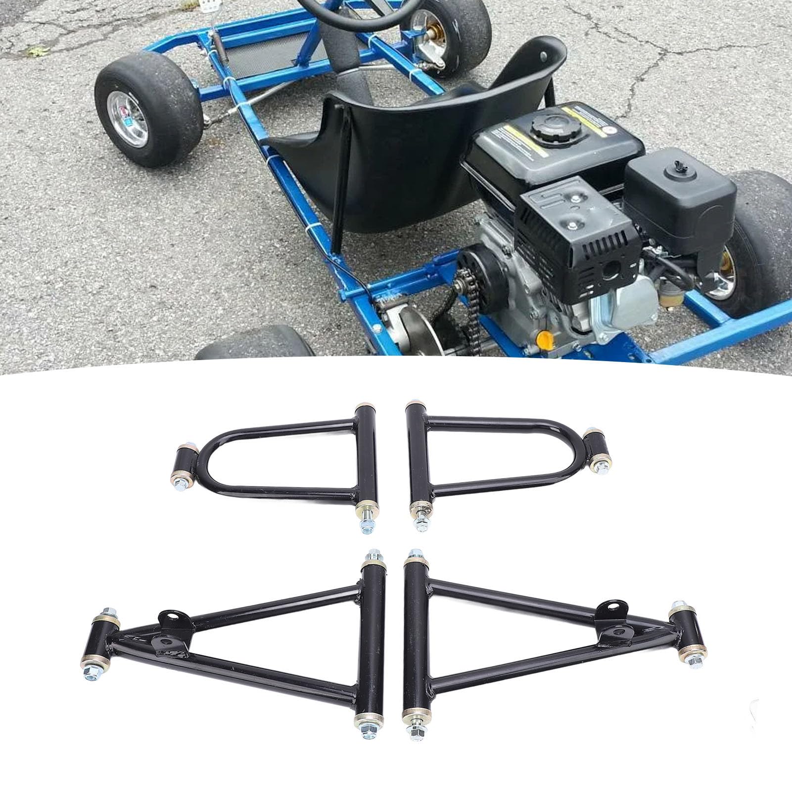 Qqmora Vorderradaufhängung, Schwinge, Go-Kart, Aufhängung, Schwinge, Go-Kart, Reduziert Vibrationsgeräusche durch Direkten Ersatz für 100 cm³, 150 cm³, 200 cm³, 4 Räder Quad
