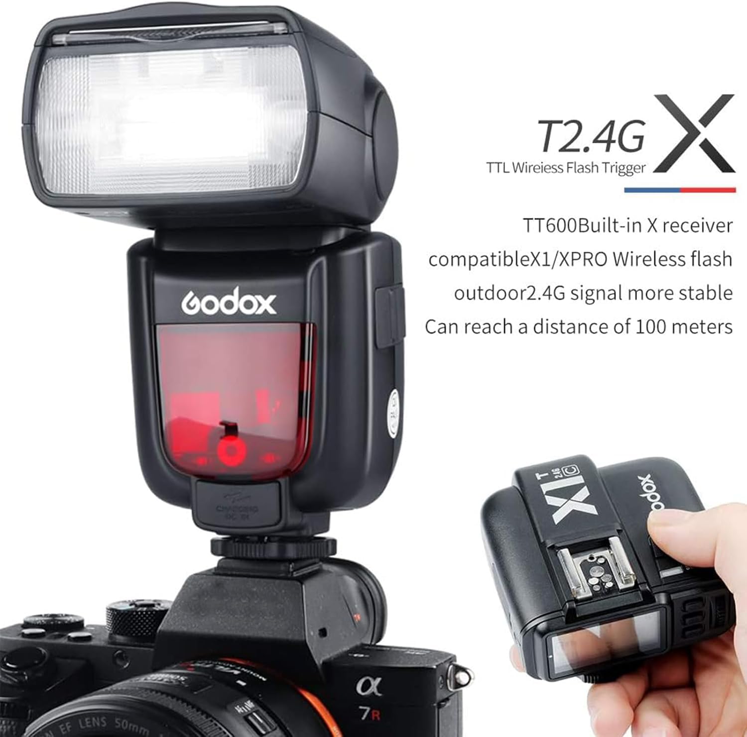 Godox Flash Speedlite TT600 2.4G per Fotocamere Canon, Nikon, Pentax, Olympus, Fujifilm, Panasonic, Pentax