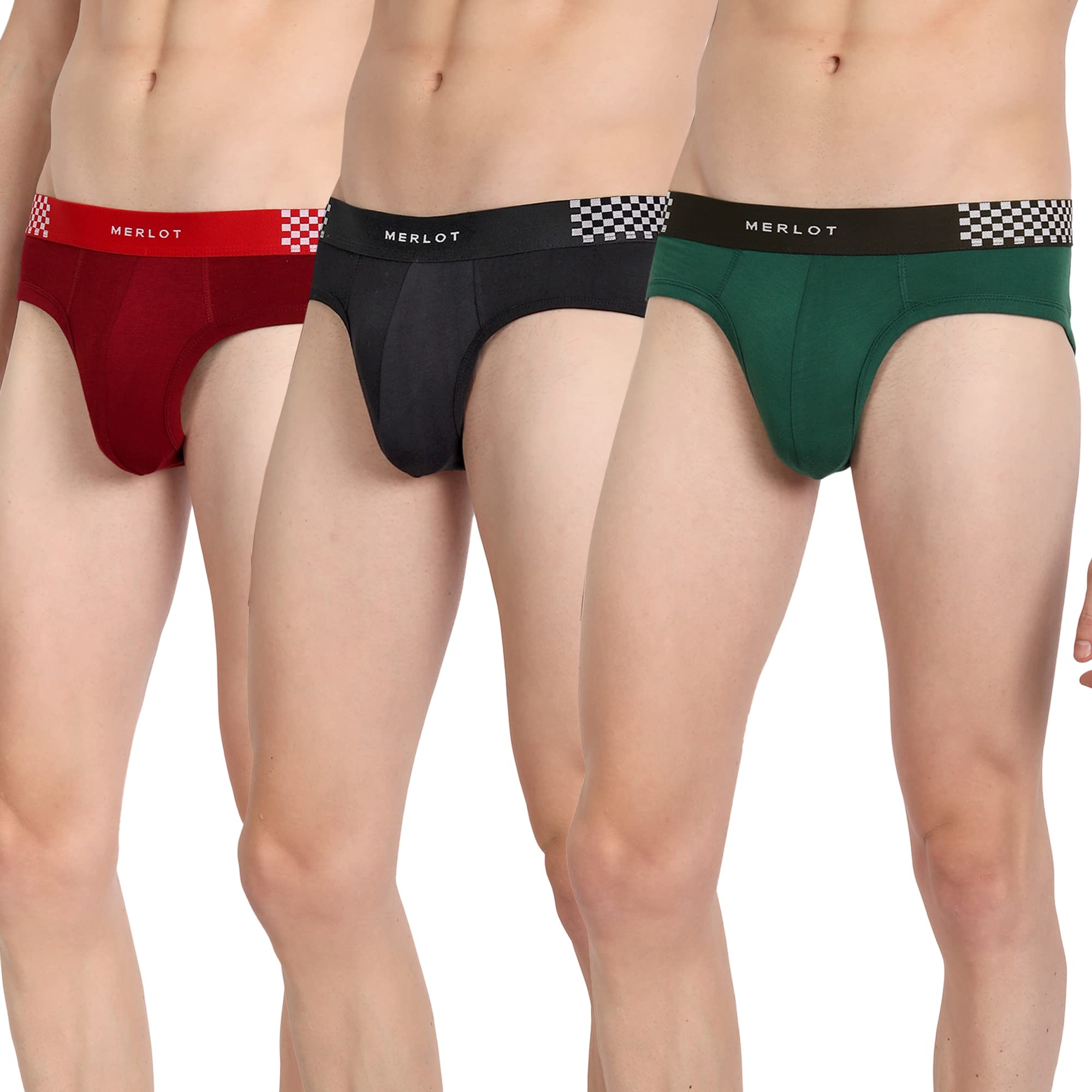 merlot Solid Bamboo Cotton Underwear Briefs for Men | Sweat-Absorbing, Anti-Bacterial & Breathable Fabric | 4-Way Stretch with Ultrasoft Waistband for All-Day Comfort-picture-32