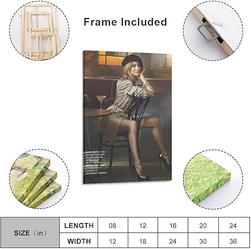 Miniatura 2 de Diane Kruger - Póster de actriz sexy de 21 habitaciones, impresión artística, pintura de pared, pósteres de lienzo, regalos para decoración moderna