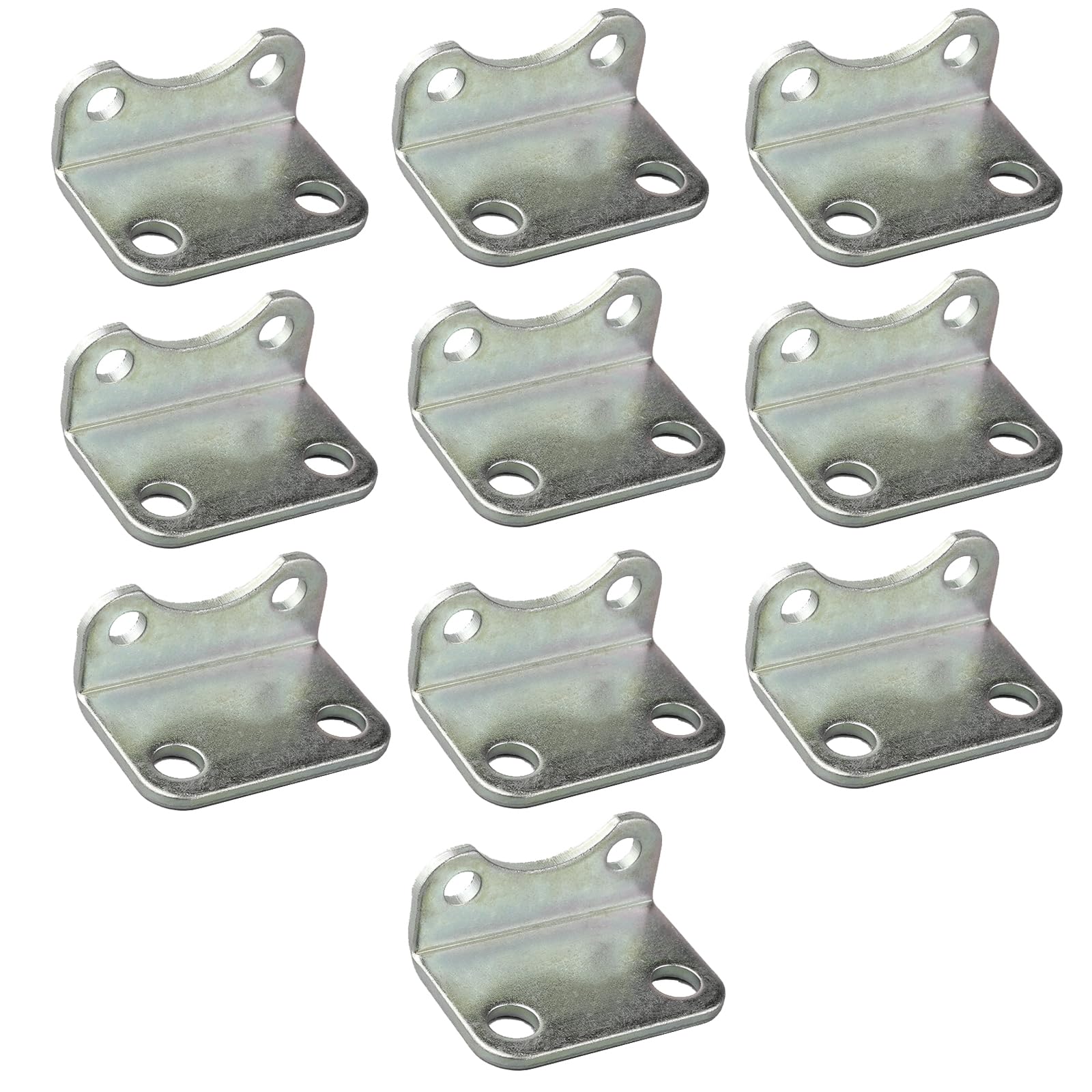 LB-100, 10 pezzi supporto di montaggio cilindro, staffa pneumatica LB, base fissa cilindro pneumatico, viti montate a L in metallo angolato morsetto connettore