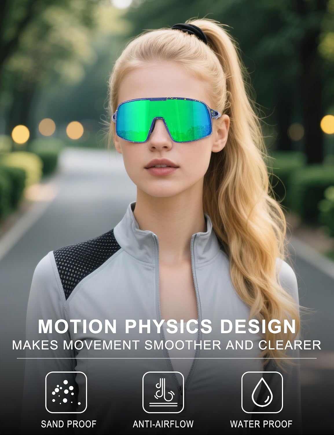 BangLong Polarized Sports Sunglasses for Men Women, UV Protection Sun Glasses for Baseball Running Cycling Fishing