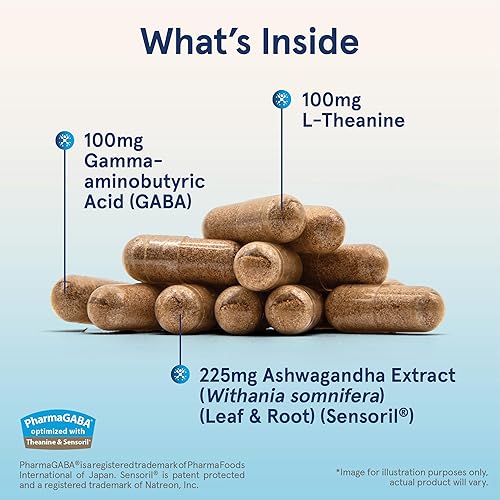 Miniatura 3 de Jarrow Formulas GABA Soothe, suplemento dietético de 3 ingredientes para relajación y estrés ocasional, 30 cápsulas vegetales, suministro para 30
