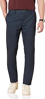 Pantalon Chino à Coupe Ajustée sans Pinces et Infroissable Homme