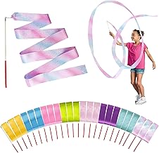 YANMIN Princess Party Favors - 24pcs Dance Ribbon Wand for Kids 4-8 8-12 Princess Mermaid Birthday Party Streamers Decorations Supplies Girls Princess Party Carnival Outdoor Games Goodie Bag Stuffers