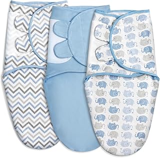 GLLQUEN BABY Baby Swaddle Wraps for 0-3 Months Newborn,Oeko-tex100,100% Breathable Organic Cotton Fabric Swadding Blankets,3 Pack (Sky Blue)