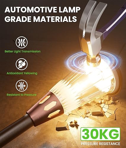 Miniatura 3 de Luces solares para caminos al aire libre, paquete de 8 luces solares brillantes 2 en 1 cálidas y frías al aire libre, IP65 impermeable, luces de