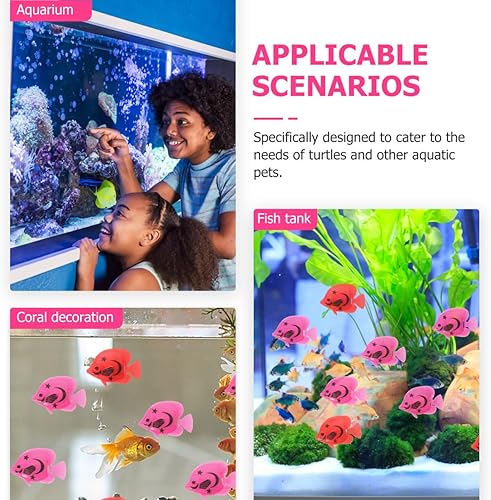 Miniatura 6 de TINKSKY 10 piezas de plástico artificial móvil flotante decoración para acuario pecera (patrón de color aleatorio)