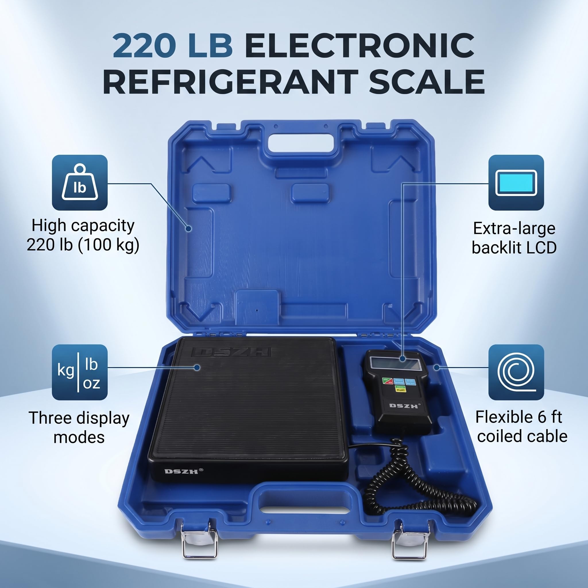 Balance Électronique de Réfrigérant avec Écran LCD et Échelle de Poids Portable pour Systèmes de Chauffage et Climatisation