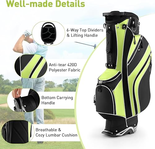 Miniatura 7 de Tangkula Juego completo de palos de golf de 10 piezas para hombre, para mano derecha, incluye aleación de 460 cc #1 Driver y #3 Fairway Wood & #4