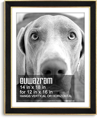 Miniatura 68 de Marco de gamuza de 10 x 13 pulgadas, marco individual, elegante marco verde de 10 x 13 pulgadas con paspartú para fotos de 8.5 x 11 pulgadas, para