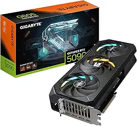 GIGABYTE Placa gráfica GeForce RTX 5090 Gaming OC 32G, sistema de resfriamento WINDFORCE, 32GB 512-bit GDDR7, GV-N5090GAMING OC-32GD placa de vídeo