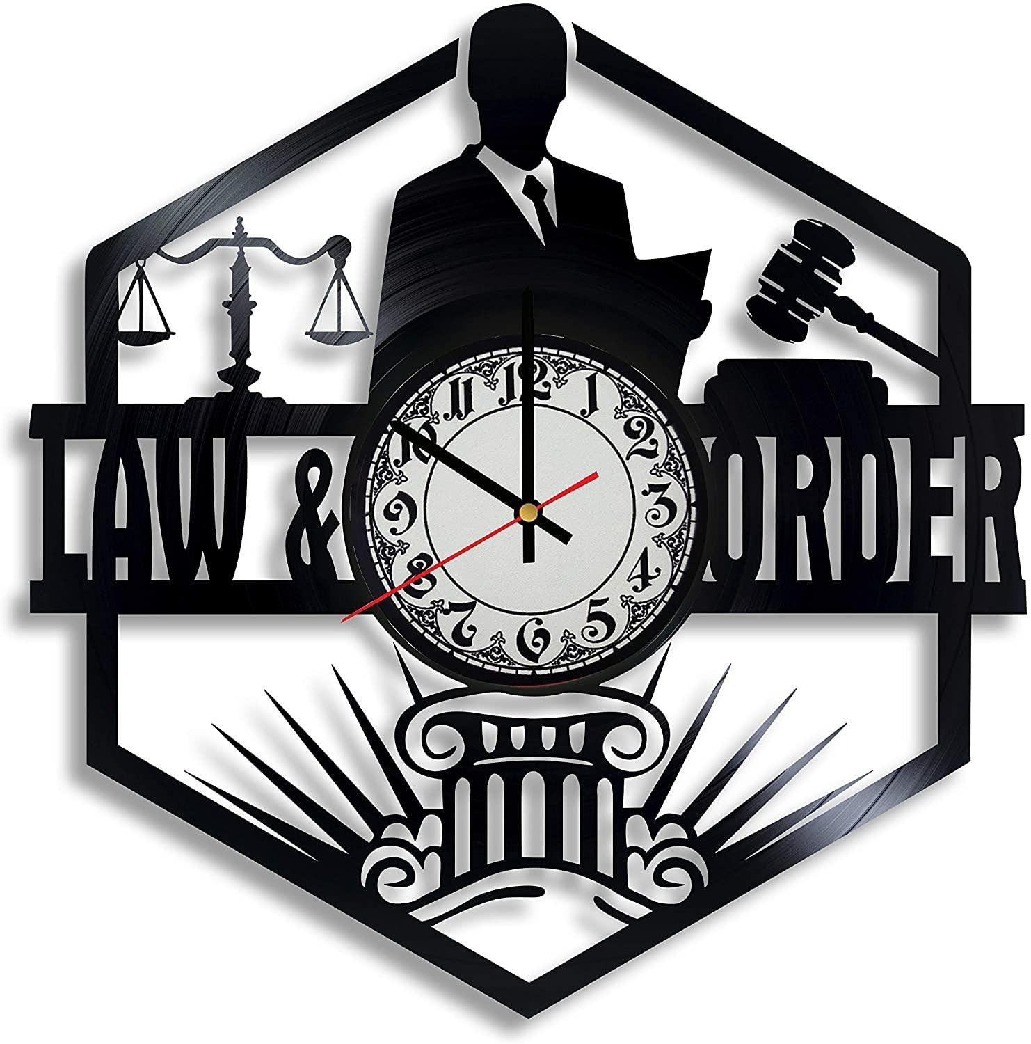 Horloge en vinyle avocat pour sublimer votre cabinet de justice en hiver