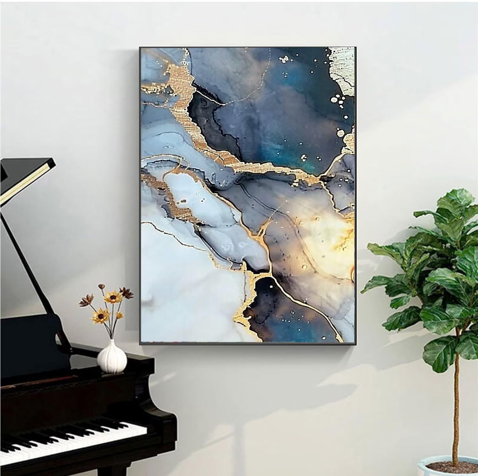 Peepezo Malen nach Zahlen Kinder Traum, Gold Geschenke für Mädchen Junge, Bastelset Kinder, Malen nach Zahlen | Malen nach Zahlen, Bastelset Mädchen 60x80cm (mit Rahmen)