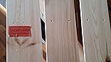 Tre varianti di solido elegante letto classico 80x200 in Pino massello laccato V-60.64-08