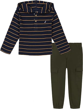 Nautica Boys 2pc Placket Hoodie Pant Set