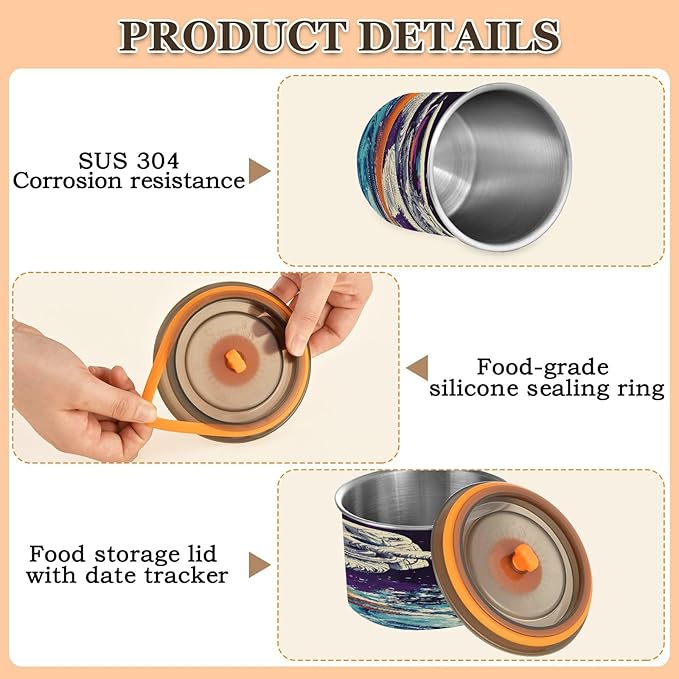 Almacenador de Alimentos ALAZA 30 oz Acero Inoxidable con Tapa miniatura 6