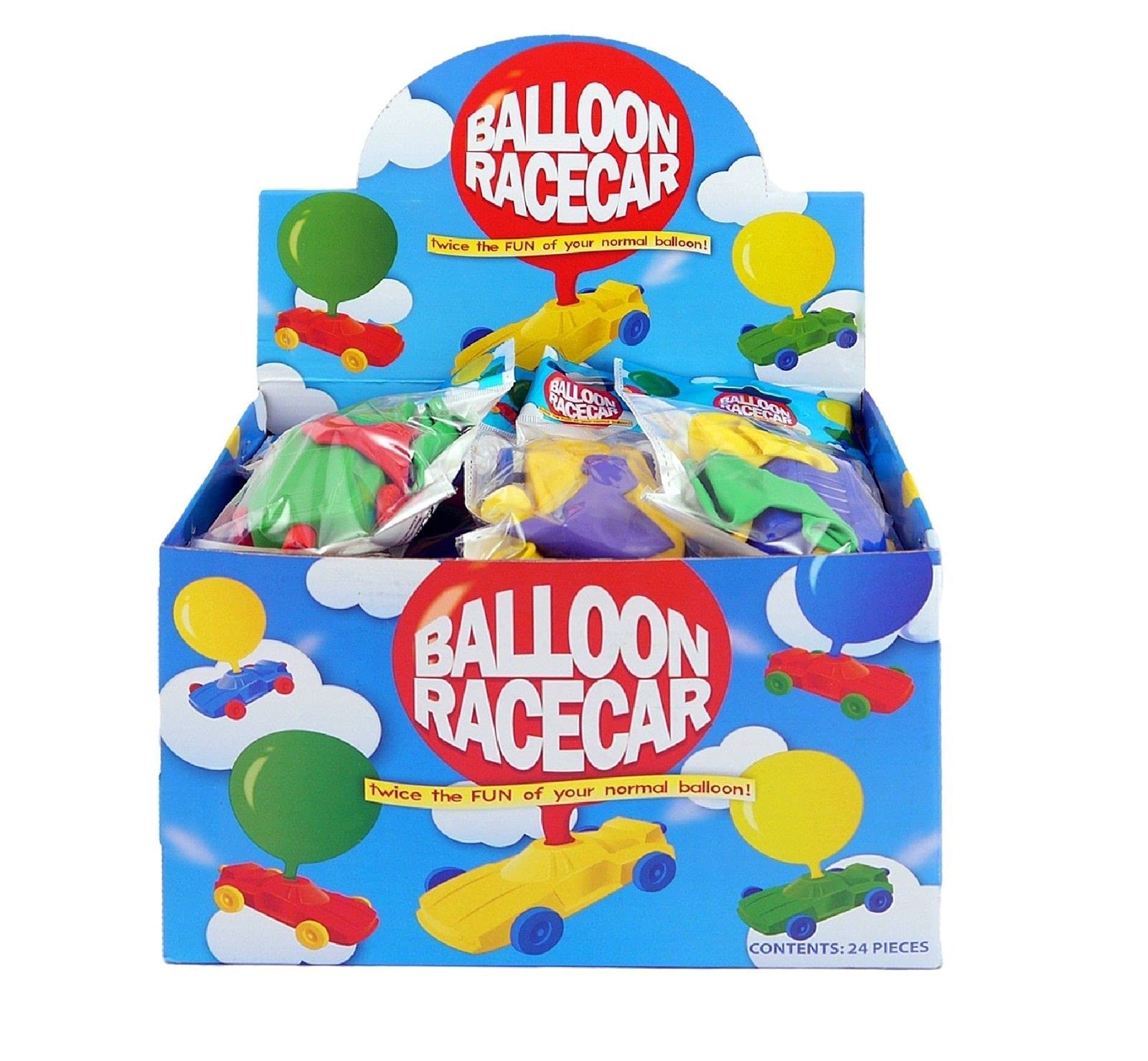 HENBRANDT Ballon-Rennauto – 20 Stück, Partytüten-Füller, Kinderspielzeug Zum Aufblasen & Loslassen