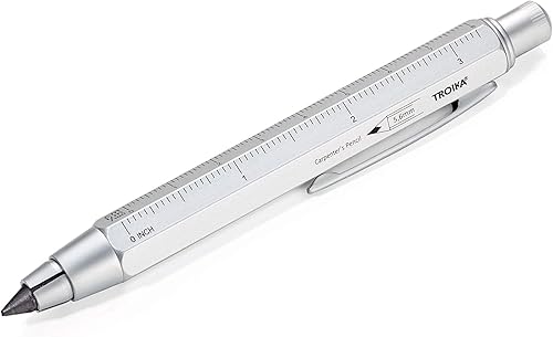 Troika ZIMMERMANN 5,6 PEN56SI Lápiz de carpintero lápiz de embrague (plomo HB de 0.220 in) regla centímetropulgada escala 165.6 ft1164.0 ft