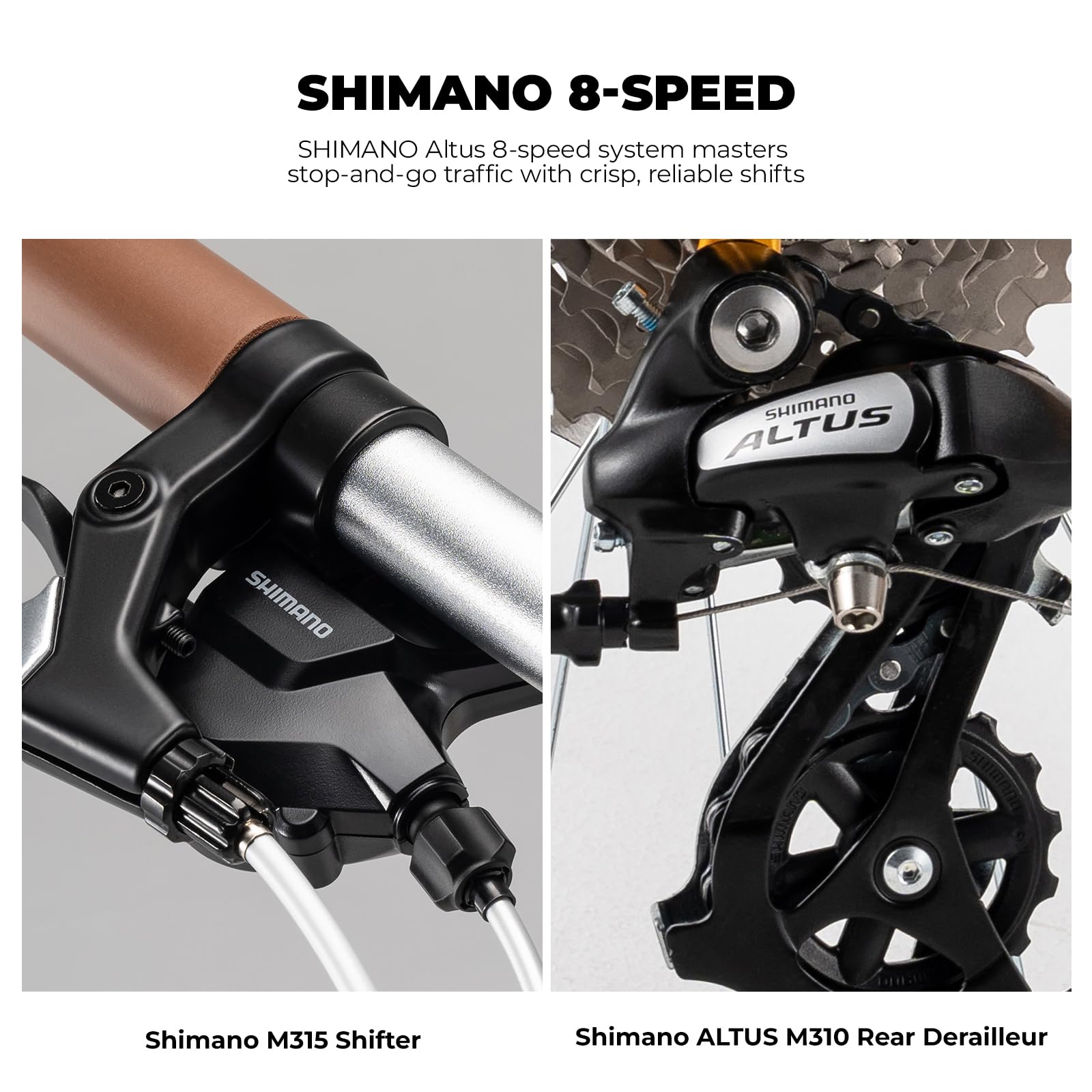 ROCKBROS VDS Bicicletta Pieghevole da 20 Pollici, Acciaio al Cromo-Molibdeno Leggero, Cambio Altus 8V, Freni a Disco, 12kg, per Adulti e Adolescenti, Pendolari & Outdoor