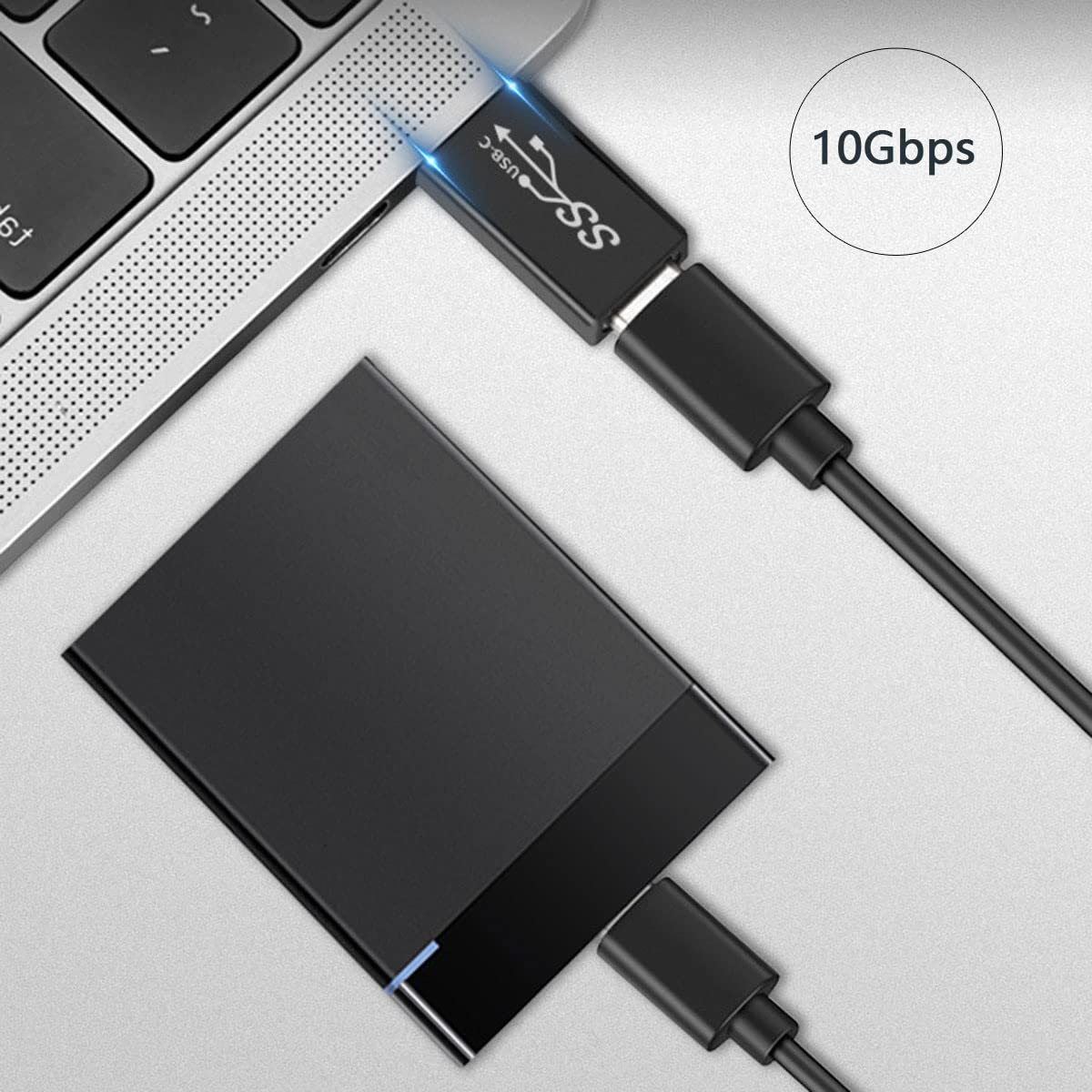 Adattatore USB C a USB:3 Pezzi Tipo C Femmina Tipo a Maschio Adattatore