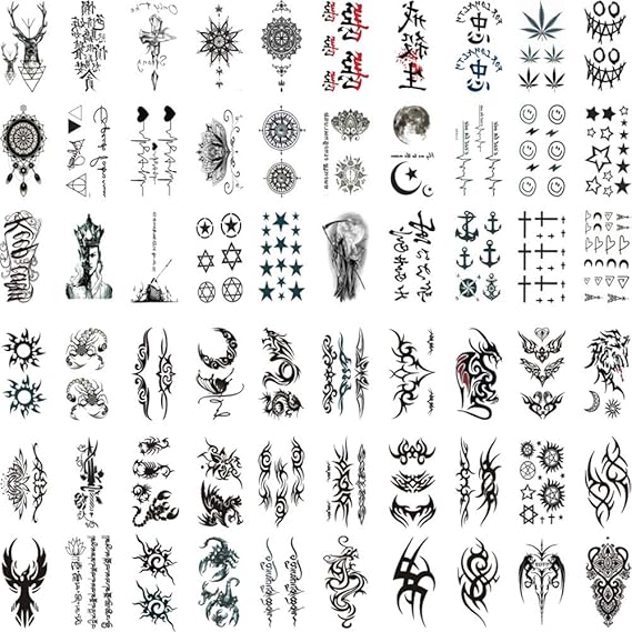 Amazon ディーハウ ステッカー かわいい タトゥー リアル 防水 長持ち 防水 刺青 入れ墨 ボディーアートシール 防水 腕 足 体 胸 肩 背中に簡単貼る タトゥーステッカー ボディーシール メンズ レディース 刺青シール A タトゥーシール 通販